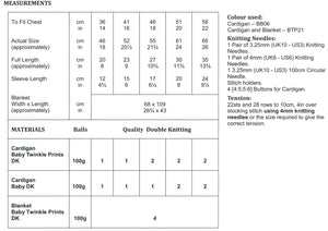 James Brett Double Knitting Pattern - Baby Cardigan & Blanket (JB681)