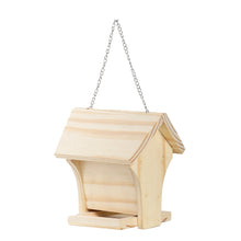 Load image into Gallery viewer, Paint Your Own Hanging Wooden Bird Table with 3 Paint Pots &amp; 1 Brush