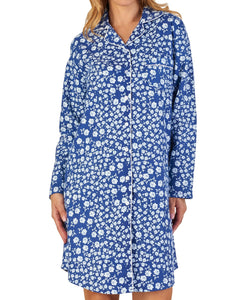 Slenderella Ladies Floral Brushed Cotton Nightshirt (3 Colours)