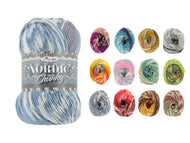 King Cole Nordic Chunky Self Patterning Fair Isle Yarn 150g (12 Shades)