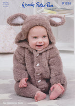 Load image into Gallery viewer, Wendy Peter Pan Baby Chunky Knitting Pattern - Bunny All in One (P1295)