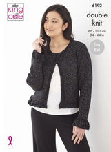 Load image into Gallery viewer, King Cole Double Knitting Pattern – Women’s Glitter Cardigans (6192)