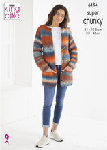 Load image into Gallery viewer, King Cole Super Chunky Knitting Pattern Ladies Jacket &amp; Sweater (6194)