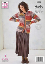 Load image into Gallery viewer, King Cole Knitting Pattern for Women’s Chunky Sweater &amp; Cardigan 6205