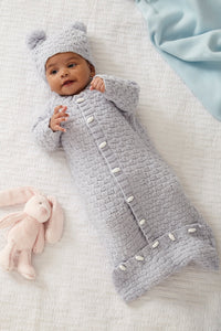 King Cole Double Knitting Pattern - Baby Jacket, Sweater Sleeping Bag & Hat (6213)