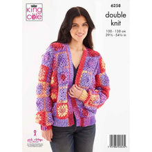 Load image into Gallery viewer, King Cole Double Knit Crochet Pattern Granny Square Cardigan &amp; Jumper (6258)