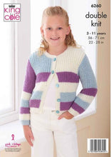 Load image into Gallery viewer, King Cole Knitting Pattern Girls Sweater &amp; Cardigan (6260)