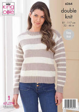 Load image into Gallery viewer, King Cole Knitting Pattern Women’s Raglan &amp; Coloured Sweater (6264)