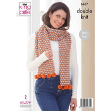 Load image into Gallery viewer, King Cole Easy Knit Knitting Pattern Womans Scarf, Cowl &amp; Hat (6267)