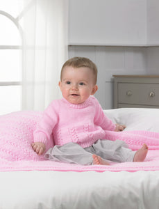 Wendy Peter Pan Baby Double Knitting Pattern - Jumper Slipover & Blanket (PP004)