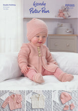 Load image into Gallery viewer, Wendy Peter Pan Baby Double Knitting Pattern - Cardigans Hat &amp; Bootees (PP005)