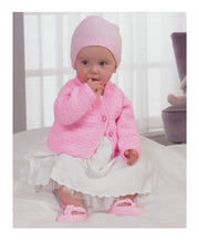 Load image into Gallery viewer, Wendy Peter Pan Baby DK Knitting Pattern - Hats Bootees &amp; Mittens (PP016)