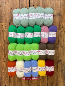 Woodland Wonders Crochet-Along (CAL) King Cole Big Value DK Yarn & Hook Pack