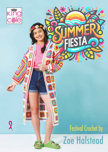 King Cole Women’s Crochet Pattern Booklet – Summer Fiesta by Zoe Halstead