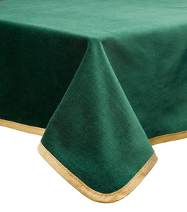 Plain Bridge / Poker Card Game Cotton Velvet Table Cloth 42.5" Square (Green)