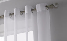 Load image into Gallery viewer, Voile Eyelet Top Curtain Panel 145cm x 183cm White