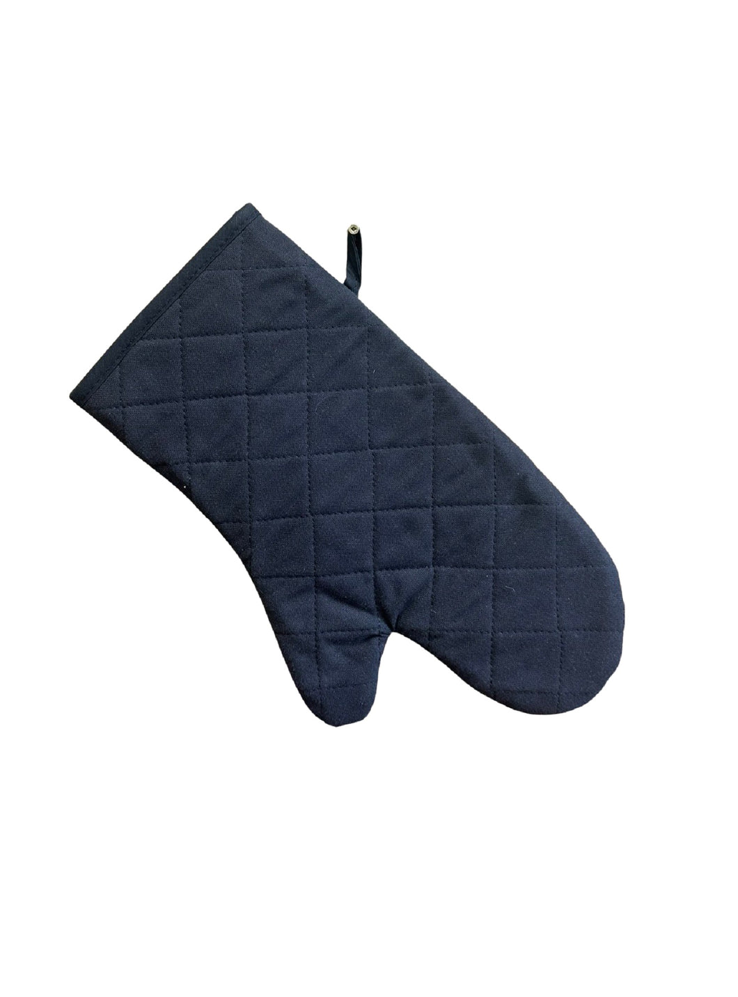 Black Quilted Single Cotton Oven Glove