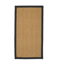 Load image into Gallery viewer, Natural Herringbone Weave Coir Rug or Runner with Coloured Border (7 Colours)