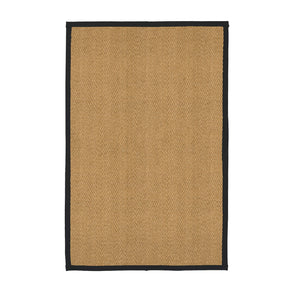 Natural Herringbone Weave Coir Rug or Runner with Coloured Border (7 Colours)