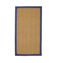 Load image into Gallery viewer, Natural Herringbone Weave Coir Rug or Runner with Coloured Border (7 Colours)