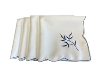 Load image into Gallery viewer, Table Napkins Embroidered Sprig Design 18&quot; x 18&quot; (4 Colours)