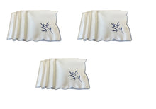 Load image into Gallery viewer, Table Napkins Embroidered Sprig Design 18&quot; x 18&quot; (4 Colours)