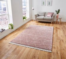 Load image into Gallery viewer, Boho Moroccan Beni Ourain Diamond Pattern Shaggy Pile Rug (5 Colours)