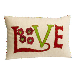 Love Cushion Cover with Included Cushion Pad (12" x 18")