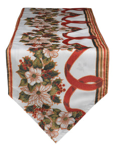 Flower Garland Christmas Table Runner (14" x 72")