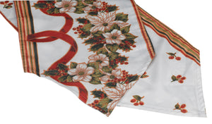 Flower Garland Christmas Table Runner (14" x 72")