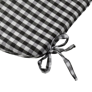 Gingham Check Tie On Seat Cushion Pad (Various Colours)