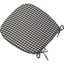 Load image into Gallery viewer, Gingham Check Tie On Seat Cushion Pad (Various Colours)