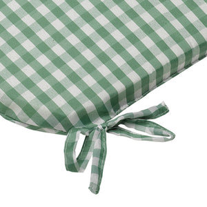 Gingham Check Tie On Seat Cushion Pad (Various Colours)