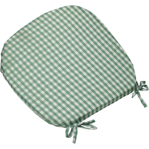 Gingham Check Tie On Seat Cushion Pad (Various Colours)