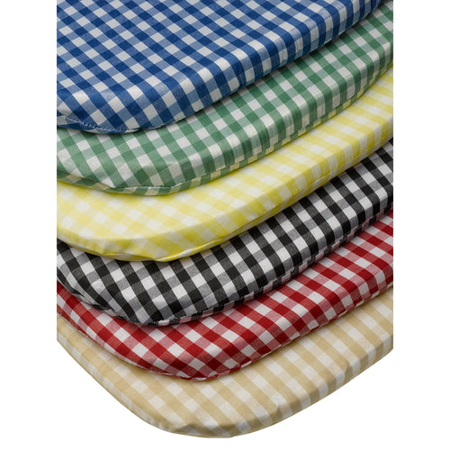 Gingham Check Tie On Seat Cushion Pad (Various Colours)