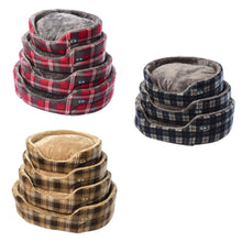 Load image into Gallery viewer, Gor Pets Essence Soft Fleece Standard Checked Bed (3 Colours)