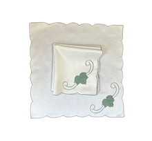 Load image into Gallery viewer, Table Napkins Embroidered Leaf Design 18&quot; x 18&quot; (3 Colours)