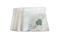 Load image into Gallery viewer, Table Napkins Embroidered Leaf Design 18&quot; x 18&quot; (3 Colours)