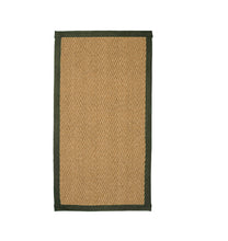 Load image into Gallery viewer, Natural Herringbone Weave Coir Rug or Runner with Coloured Border (7 Colours)