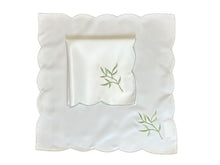 Load image into Gallery viewer, Table Napkins Embroidered Sprig Design 18&quot; x 18&quot; (4 Colours)