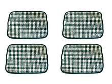 Load image into Gallery viewer, Tartan Quilted Kitchen Dining Table Protector 4 Pack of Placemats 38cm x 28cm (2 Colours)