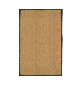 Natural Herringbone Weave Coir Rug or Runner with Coloured Border (7 Colours)