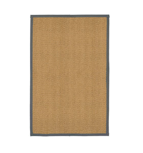 Natural Herringbone Weave Coir Rug or Runner with Coloured Border (7 Colours)