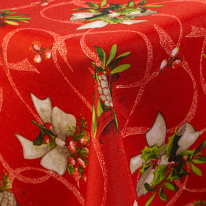 Christmas Holly & Bow Pattern Table Cloth ( 2 Sizes)