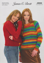 Load image into Gallery viewer, James Brett Double Knitting Pattern Ladies Cut Out Detail Sweater (JB899)