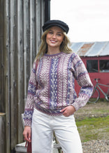 Load image into Gallery viewer, James Brett Aran Knitting Pattern Ladies Fair Isle Sweater (JB914)