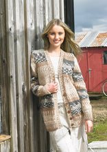 Load image into Gallery viewer, James Brett Aran Knitting Pattern Ladies Fair Isle Cardigan &amp; Waistcoat (JB917)