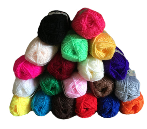 King Cole Dolly Mix DK Craft Toy Making Knitting Yarn 20 Colours x 25g Ball Pack