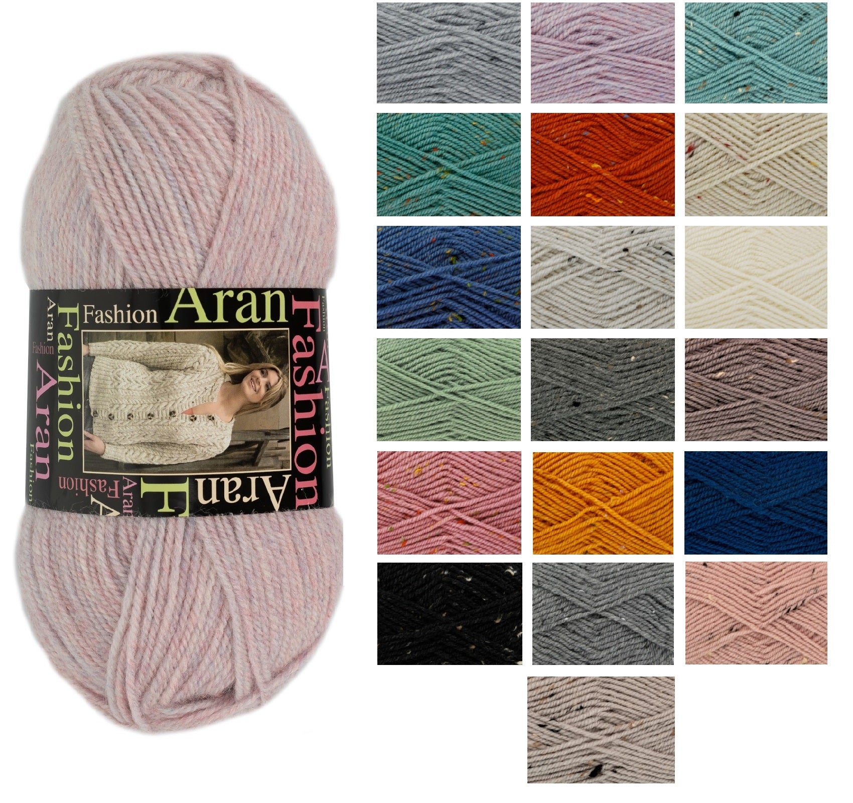 King Cole Fashion Aran Acrylic Wool Knitting Yarn 400g Ball Various Shades