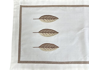 Leaf Pattern Table Runner 34cm x 80cm